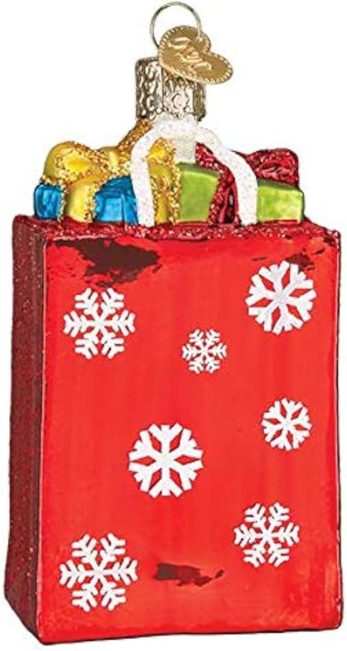 Glass Blown Ornament with S-Hook and Gift Box, Other Selection (Holiday Shopping Bag, 32396)...