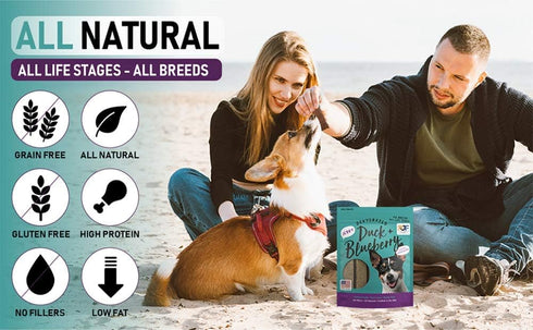 Premium Duck and Blueberry 12 oz. Dog Jerky Treats | 100% Human Grade | USA Made | High Protein | Grain Free | Limited Ingredients | No Filler | B...