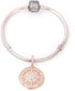 Rose Gold Sun Charms 925 Sterling Silver Dangle Charms with Clear CZ for Pandora 3mm Snake Chain Bracelet...