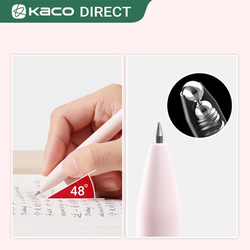 Kaco FIRST Gel Pens Cute Stationery, Pack of 2 Pieces Heart Pen Set with Extra 4 Black Refills (2 Pink)...