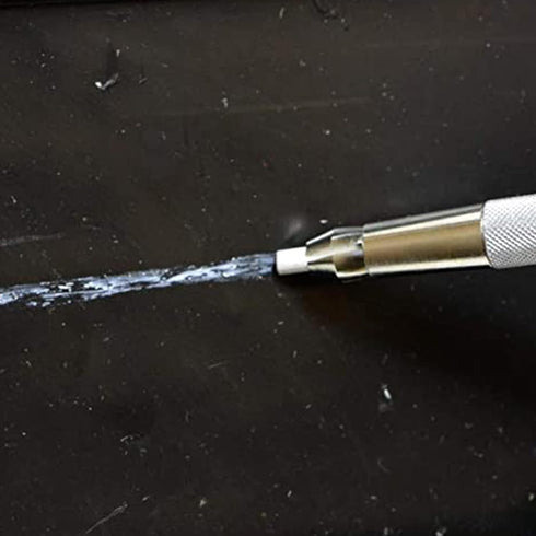 Carmel 2.8mm Mechanical Grease Pencil Holder + 25 Refills (Silver), Clutch Pencil with Thick Waxy Leads, Lead Holder for Drawing, Wax Pencil for H...