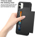 Vofolen Case for iPhone 11 Case Wallet Credit Card Holder ID Slot Sliding Door Hidden Pocket Anti-Scratch Dual Layer Hybrid Bumper Armor Protectiv...