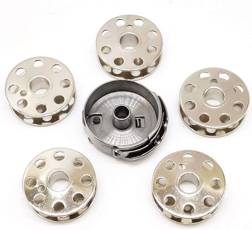 YICBOR 1 pcs 45751 Bobbin case+5 pcs 45785 bobbins for Singer 221,221k,222...