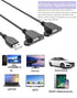 Guo USB Charging Extension Cable Male to Dual Female, USB 2.0 Charging Port 1 to 2 Panel Mount with Screw Hole, Used for Furniture/Mobile Phones/P...