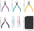 Alfie Home - Ellery 4 Pieces Pliers and 2 Pieces Tweezers Jewelry Tools Kit Set with Case, for Jewelry Beading DIY Repair Making Accessories Suppl...
