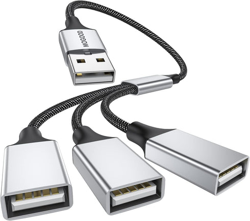 3 in 1 USB Splitter Cable, Portable USB 2.0 Hub for Charging, Data Transfer, Laptop, Mac......