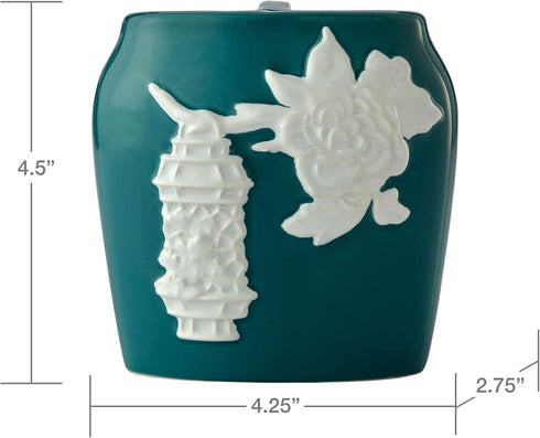 Vern Yip by SKL Home Floral Lanterns Toothbrush Holder,Aqua...