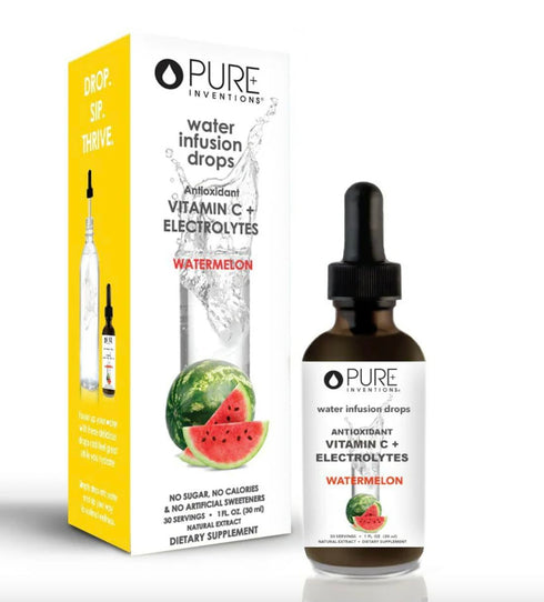 Pure Inventions - Watermelon Water Infusion Drops - Antioxidants, Vitamin C & Electrolytes - Health & Wellness Drink - Immunity Support -Sugar Fre...