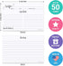 321Done Recipe Cards, Made in USA - From the Kitchen Of, 4x6 Black and White Modern Minimalist, Large Double-Sided for Weddings, Bridal Shower - S...