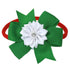 Baby Girl Nylon Christmas Headbands/Green Red White Sequin Bowknot - Pack of 3 (Satin Flower Set)...