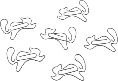 100 Count Squirrel Shaped Paper Clips Great for Paper Clip Collectors or Office Gift - Comes in Round Tin with Lid and Gift Box (Gray)...