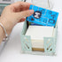 NatSumeBasics Sticky Note Holder Mint Green Metal Post a It Note Holder 3.5 x 3.5 Clear Acrylic Base Cube Dispenser for Desk Organizers Accessorie...