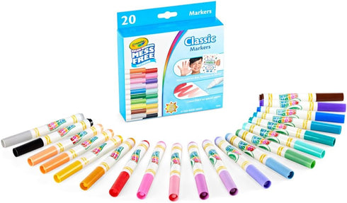 Crayola Color Wonder Marker Set, 20 Mess Free Broad Line Markers for Kids & Toddlers 3+...