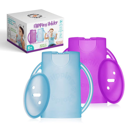 with lid for Food Pouches & Juice Boxes - Multipurpose Design - Prevent Messes & Support Self-Feeding - Handles for Easy Grasping - Made in USA...