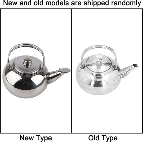 Stainless Steel Teapot, 5.5inch Coffee Pot Teapot Tea Kettle, Exquisite Teapot Coffee Pot with Tea Strainer for Home Restaurant...