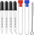 4 Pcs 1mL Eye Droppers- Bent & Straight Tips for Essential Oils, Glass Dropper Suitable for Medicine, Feeding, Food, Kids, Lab, Health Care...