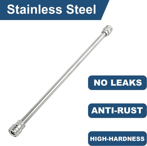 Pressure Washer Extension Wand, Stainless Steel Lance 1/4 Inch Quick Connect to M22, Extension Wand Replacement for Power Washer, 17 Inch...