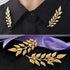 TFYU 4 Pcs Deer Head Double Link Chains, Gold Stud, Retro Hollow Pattern and Angle Triangle Tassels Collar Pins Brooch Clip Pin Brooches Shirt Col...