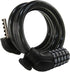 4ft Flexible Cable Bike Lock - Coiled Security with Resettable Combination, Includes Mounting Bracket for Bicycle Protection (Blue), BL-001...