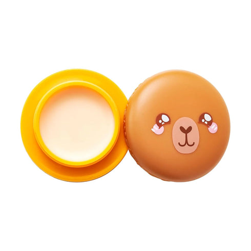 The Crème Shop Capybara Macaron Lip Balm, Korean Lip Balm with Shea Butter and Vitamin E (Tangerine)...