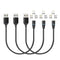 NetDot Magnetic Charging Cable,3in1 Gen12 (1ft/3 Pack Black) 18W Fast Charging Magnetic Phone Charger and Data Transfer Magnetic Charger for USB-C...
