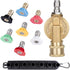 Pressure Washer Pivoting Coupler Kit - 240 Degree Rotation, Includes Gutter Cleaner Attachment, 7 Spray Nozzle Tips with Holder,1/4" Quick Connect...
