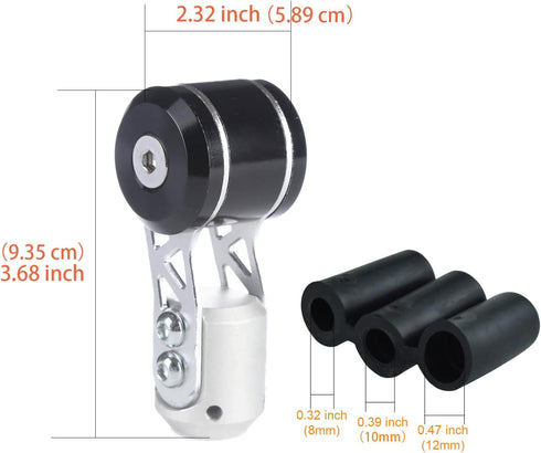 Arenbel 3.7" Weighted Alloy Gear Shift Knob T Handle Style Manual Shifter Stick Handle Fit Most Vehicle, Black...