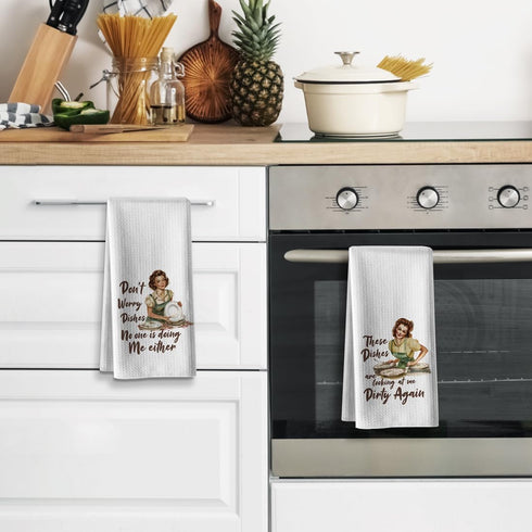 Dishes,Kitchen Towels,Funny Joked Themed Dishcloth,16 * 24,2Pack,Microfiber Bar Towel,Hilarious Hand Towels,High Absorbent Dish Towels,Best Gifts ...