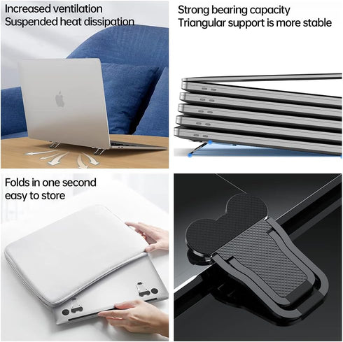 Keyboard stand-2PCS,Portable Invisible Laptop Stand for with 2 Adjustable Angles for Desk,Mini Aluminum Cooling Pad,with MacBook Pro/Air, Lenovo, ...