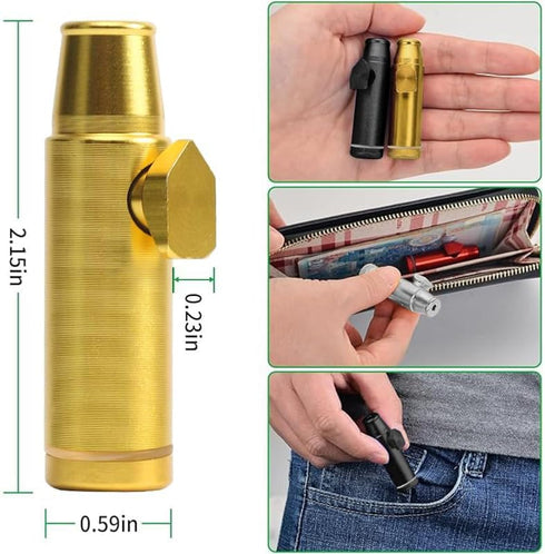 3 Pack NTIERA Mini Pepper Shaker,Premium Metal SnufBullet Spice and Sweetener Portable Travel Storage (Anodized Aluminum)...