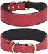 Leather Dog Collar, for Large Dogs, Medium Dogs & Small Dogs, PU Leather Collar for Dogs, Embossed Print Leather Dog Collars (L, Red)...