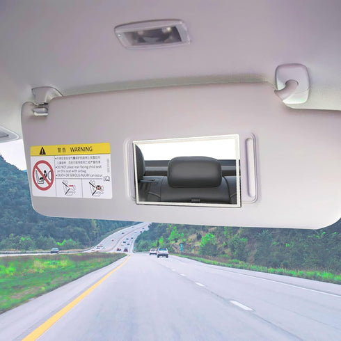Auto Sun Visor HD Makeup Mirror,Portable Self-Adhesive Seatback Stainless Steel Mirror,Universal Car Interior Cosmetic Mirror...