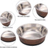 Cat Bowls Cat Dishes Pet Bowl Anti Slip Stainless Steel Cat Food Bowls Unbreakable,Thickened Cat Feeder Suitable for Indoor Small Pets Rubber Base...