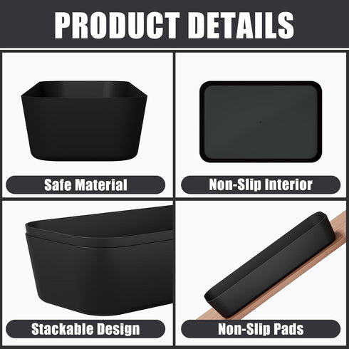 Plastic Drawer Organizers, 10 PCS Drawer Organizer Bins, Bathroom and Vanity Organizer Plastic Tray, Makeup organizer and storage for Makeup, Bedr...