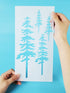 Tree Stencils, Tall Pine Fir Tree Cypress Cedar Fall Wall Stencil 3 Packs for Painting on Wood Furniture Canvas Home Decor Crafts Trees Reusable M...