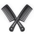 2PCS Large Wide Tooth Comb, Shower Combs, Hair comb for wet curly hair, Durable Hair Brush for Best Styling and Professional Hair Care(2Black)...