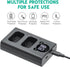 Kimaru NP-FW50 Battery Charger, Double Slot NP-FW50 Charger for Sony BC-TRW Charger, ZV-E10, Alpha A6000 A6300 A6400 A6500 A5000 A5100 A7 A7II A7R...