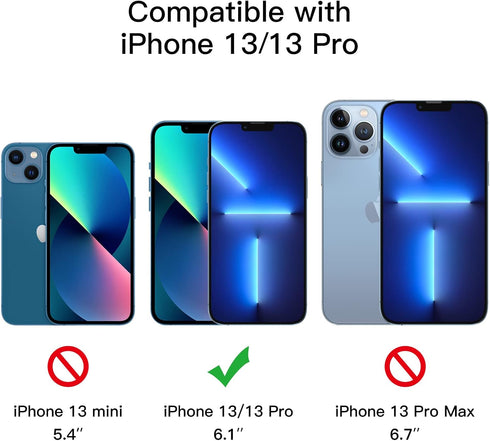 JETech Privacy Full Coverage Screen Protector for iPhone 13/13 Pro 6.1-Inch, Anti-Spy Tempered Glass Film, Edge to Edge Protection Case-Friendly, ...