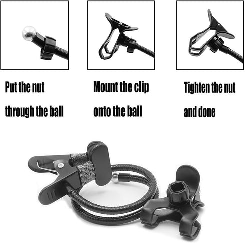 Cell Phone Holder, Universal Lazy Bracket Mobile Phone Stand, Flexible Gooseneck Long Arm Clip (Metal)......
