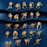 SINNKYA-Z Woman’s 26 Letter Initial Brooch Pins, Gold Clear Crystal Rhinestone Breastpins Letter Stocking Pins for gifts 2size/package...