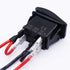 Twidec/Momentary Horn Rocker Toggle Switch SPST 5 Pin 20A 12V 24VDC ON Off Red LED Light Push Button Switch Bar Car with Jumper Wires Set A11625B-...