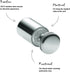 Roesle Stainless Steel Open Kitchen Collection, Wall Attachment with Cap...