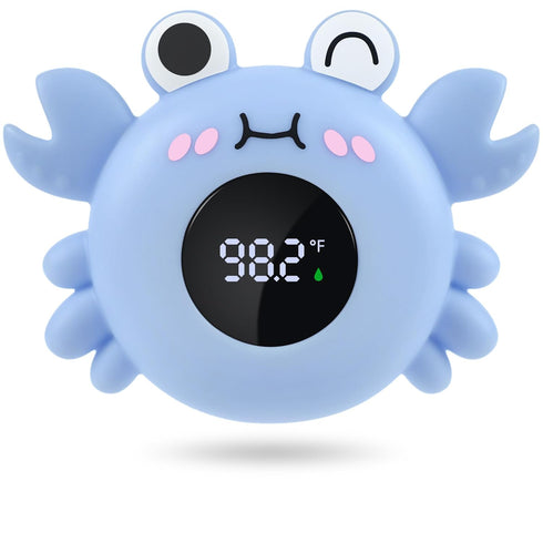Baby Bath Thermometer Tub Water Temperature Thermometer for Bathtub Crab Newborn Baby Safety Floating Tub Toy Gift for Toddlers, Girls, Boys, Infa...