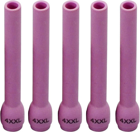 RIVERWELD TIG Alumina Nozzles Ceramic Cups Long 796F79XXL (#4XXL 1/4") Fit DB SR WP 9 20 25 TIG Welding Torch 5pk...