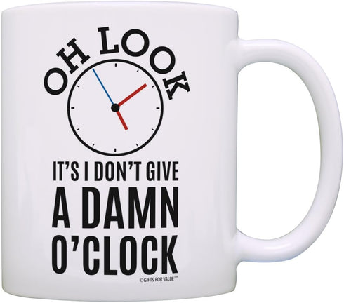 Happy Retirement Gifts for Women Oh Look Clock Funny Retirement Gifts for Men Retired Coffee Mug Tea Cup White...