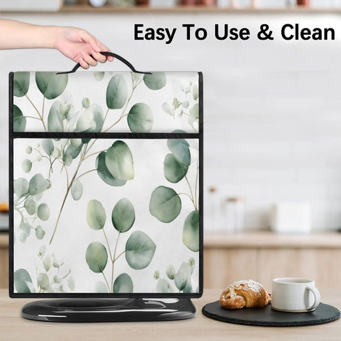 Large Blender Cover Eucalyptus Leaves Stand Dust Covers for Appliance Kitchen Mixer Covers with Top Handle Pockets Waterproof Food Processor Prote...