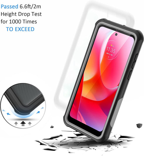 Lanhiem for Motorola Moto G Power 2022 Case, IP68 Waterproof Dustproof Shockproof Case with Built-in Screen Protector, Full Body Heavy Duty Protec...