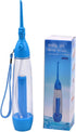 Practical Portable Water Flosser Jet Cleaning Tooth Mouth Denture Cleaner Dental Hygiene Floss Dental Manual Oral Irrigator Blue...