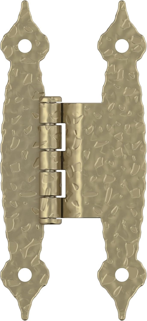 Amerock BPR3406BBZ | Cabinet Hinge | 3/8 in (10 mm) Offset Non-Self Closing Face Mount | Golden Champagne | Kitchen Cabinet Door Hinge | 1 Pair/2 ...