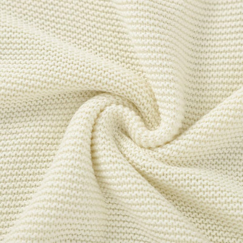 Baby Blanket Boy Girl Cotton Knitted Soft Swaddling Receiving Baby Blankets for Newborn Toddler Crib Stroller White 30 x 40 Inch...